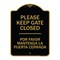 Signmission Designer Series-Keep Gate Closed Por Favor Mantenga La Puerta Cerrada, 24" x 18", BG-1824-9790 A-DES-BG-1824-9790 - alternate 1